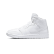 Air Jordan 1 Mid Triple White Patent Swoosh