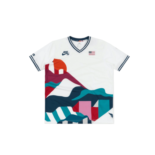 Nike Parra USA Federation Kit Crew Jersey White Brave Blue