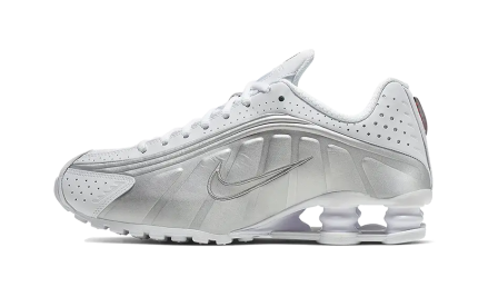 Nike Shox R4 White Metallic Silver