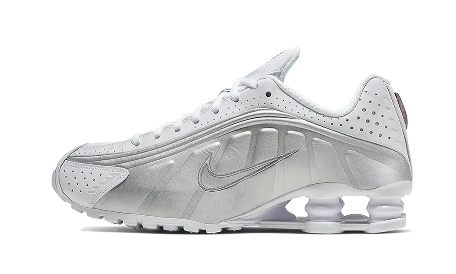 AR3565-101_1 Nike Shox R4 White Metallic Silver - Image 1