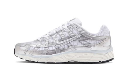 Nike P-6000 White Metallic Silver