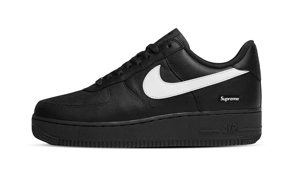 CU9225-002_1 Nike Air Force 1 Low Supreme Black White - Image 1