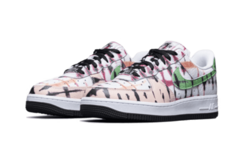 CW1267-101_2 Nike Air Force 1 Low Black Tie Dye - Image 1