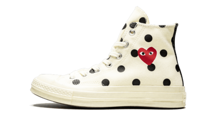 Converse Chuck Taylor All-Star 70s Hi Comme des Garçons PLAY Polka Dot White
