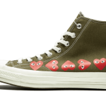 Converse Chuck Taylor All-Star 70s Hi Comme des Garçons PLAY Multi-Heart Green
