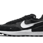 Nike Waffle One Black White Swoosh