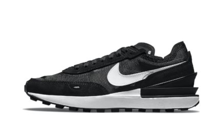 Nike Waffle One Black White Swoosh
